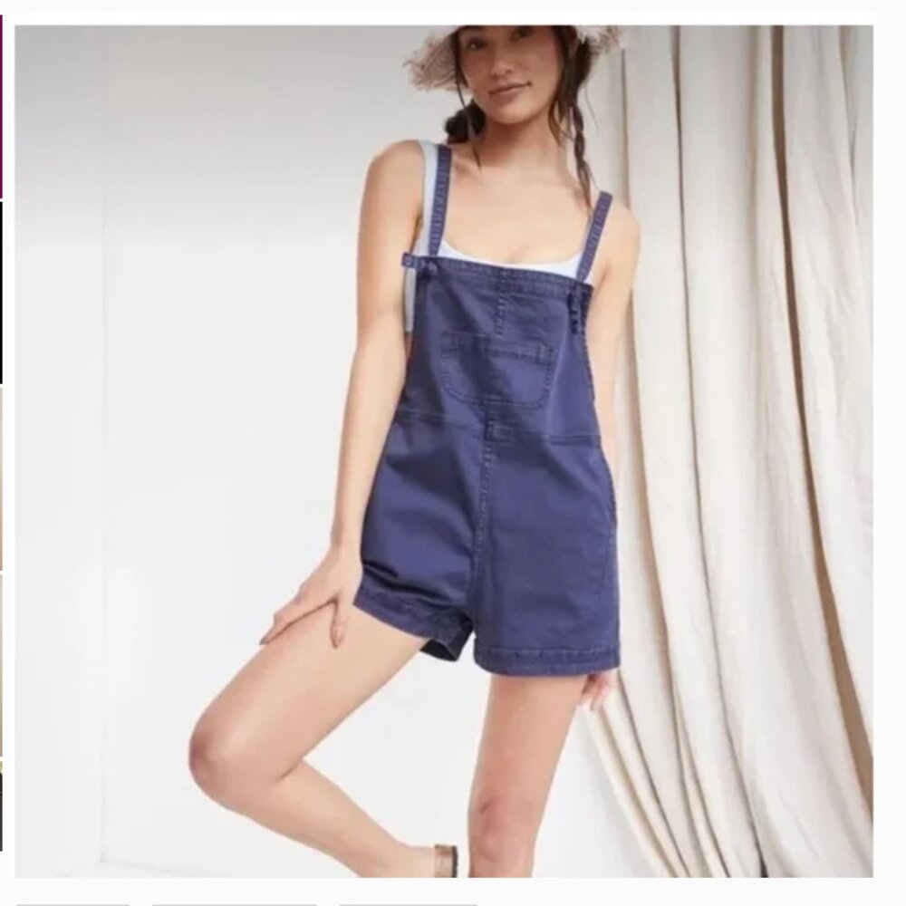 Pilcro Everyday Relaxed Overall Shorts NWT Large Petite